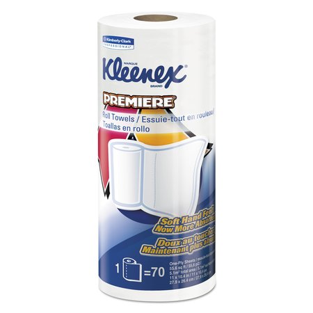 KLEENEX Kleenex Perforated Roll Paper Towels, 1 Ply, 70 Sheets, White, 24 PK 13964